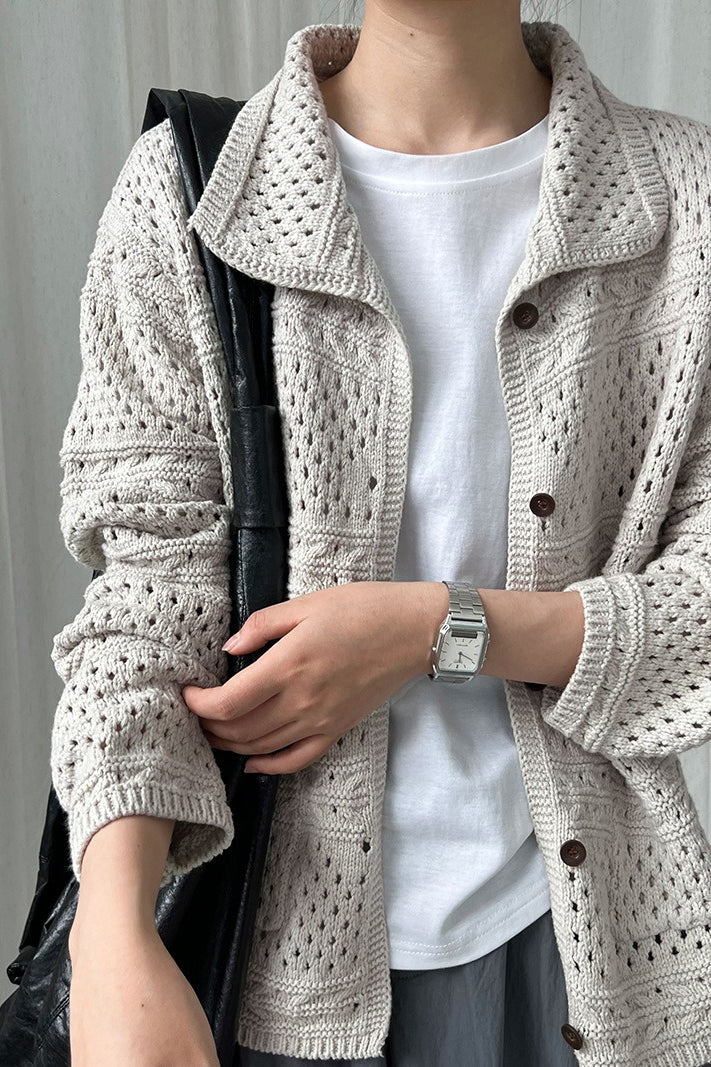 Openwork Knit Cardigan